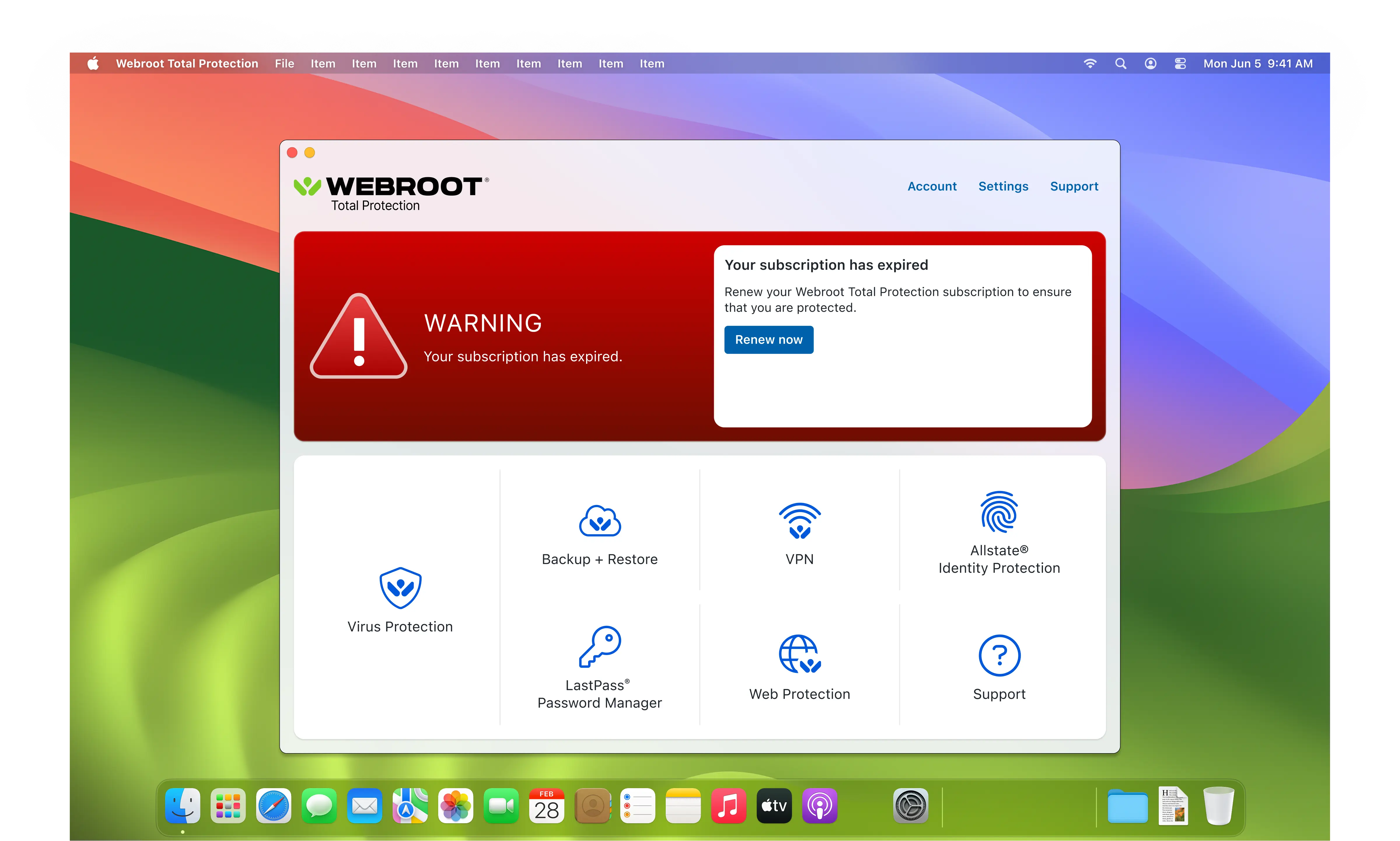 macOS light mode alert state